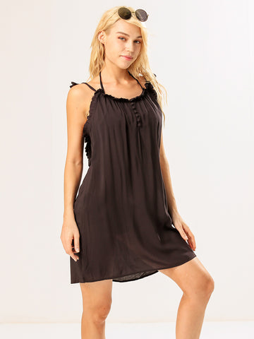 Tassel Tie Strap Kimono Swim Cover Up